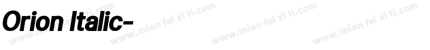 Orion Italic字体转换